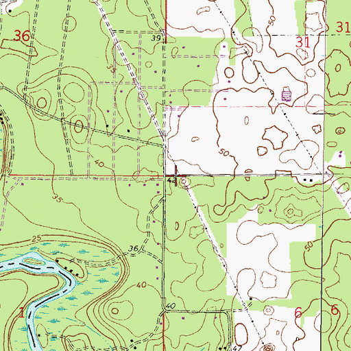 Topographic Map of Fort White Library, FL