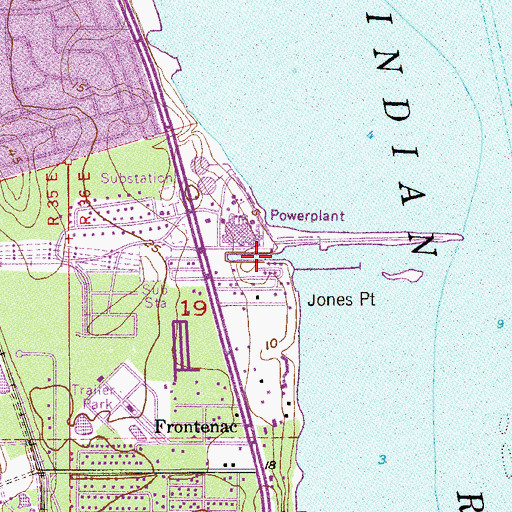 Topographic Map of Florida Power and Light Company Cape Canaveral Plant Barge Wharf, FL