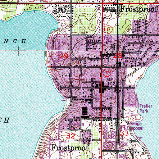 Topographic Map of Latt Maxcy Memorial Library, FL