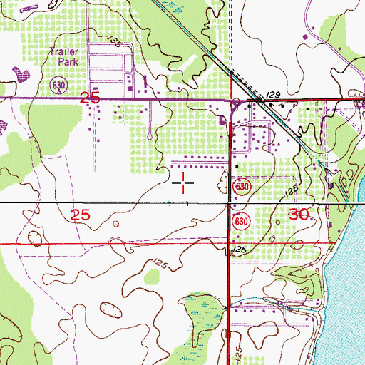 Topographic Map of Southern Pines Recreational Vehicle Park, FL