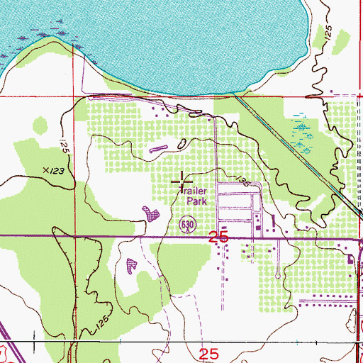 Topographic Map of Whidden Mobile Home Park Number 2, FL