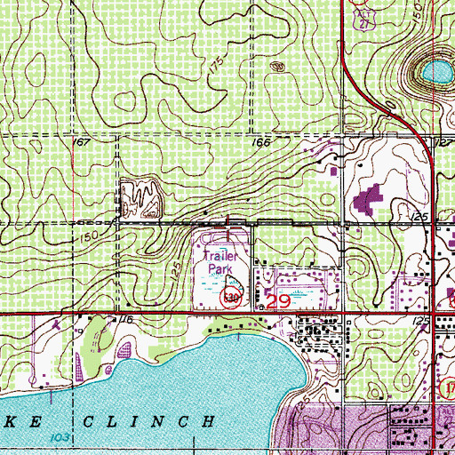 Topographic Map of Frostproof Mobile Home Park, FL