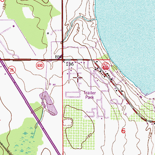 Topographic Map of Lakefront Trailer Park, FL