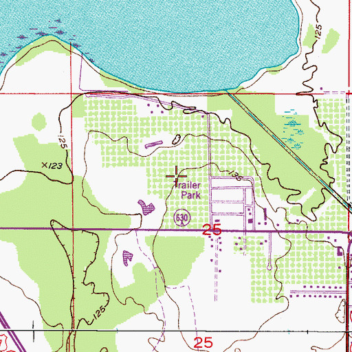 Topographic Map of Pleasant View Mobile Home Park, FL
