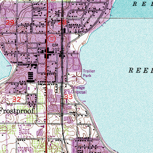 Topographic Map of Reedy Haven Trailer Park, FL