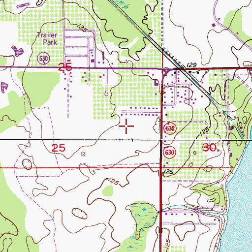 Topographic Map of Southern Pines Mobile Home Resort, FL