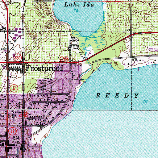 Topographic Map of Sunrise Trailer Park, FL