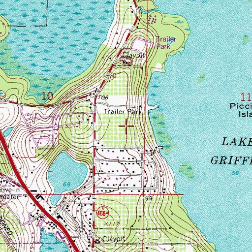 Topographic Map of Lakeside Terrace Mobile Home Park, FL