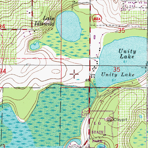 Topographic Map of Picciola Landing Mobile Home Park, FL