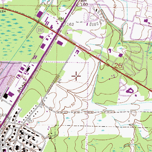 Topographic Map of Gainesville Correctional Institution Library, FL
