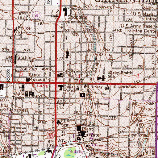 Topographic Map of Matheson Museum, FL