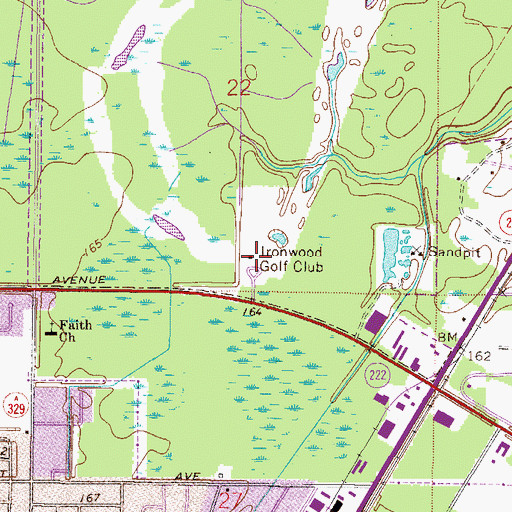 Topographic Map of Fort Lauderdale Country Club, FL