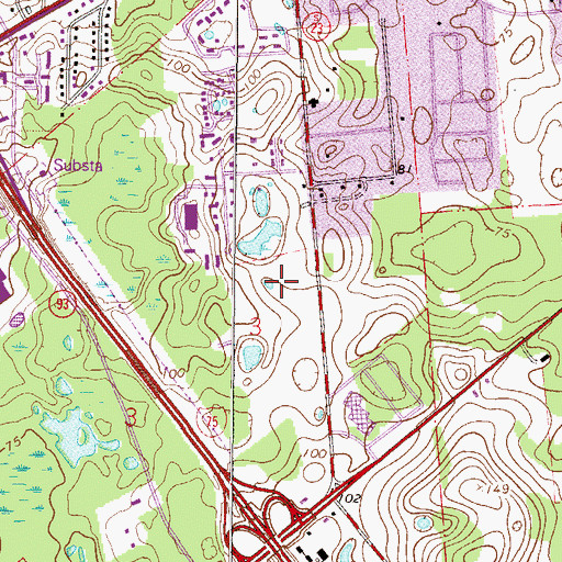 Topographic Map of Gainesville Post Office, FL