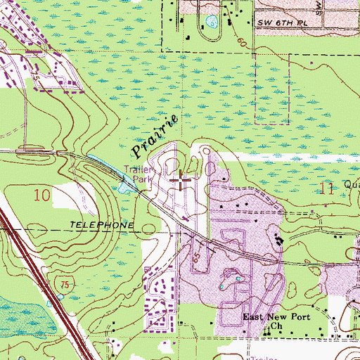 Topographic Map of Alamar Gardens Mobile Home Park, FL