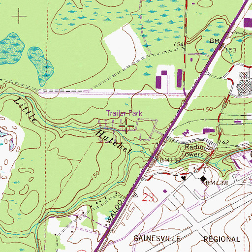 Topographic Map of Brittany Estates Mobile Home Park, FL