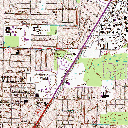 Topographic Map of Candlelight Estates Mobile Home Community, FL