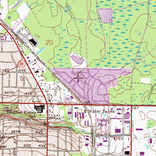 Topographic Map of Varsity Mobile Home Villa, FL