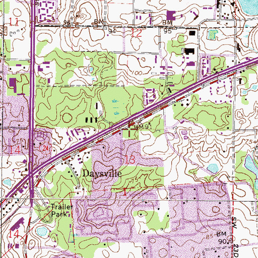 Topographic Map of Christ Episcopal Church, FL