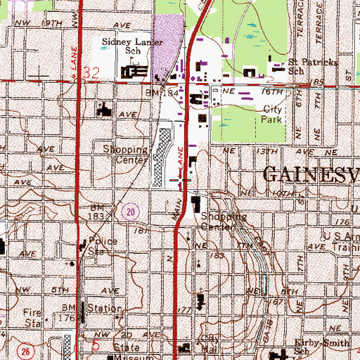 Topographic Map of Church of a New Beginning Outreach Ministry, FL