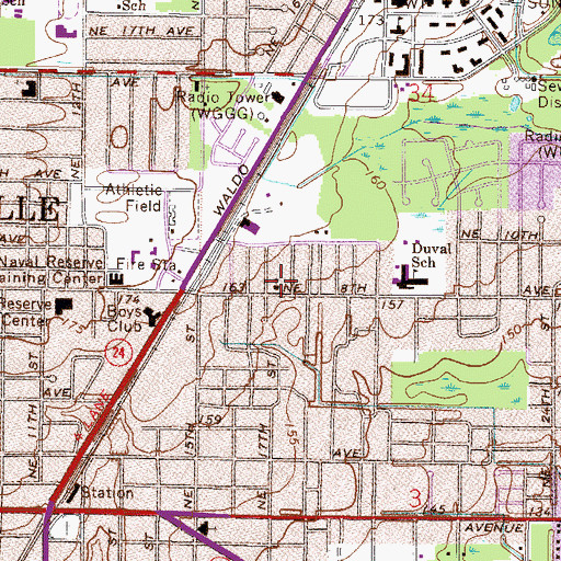 Topographic Map of Church of God In Unity, FL