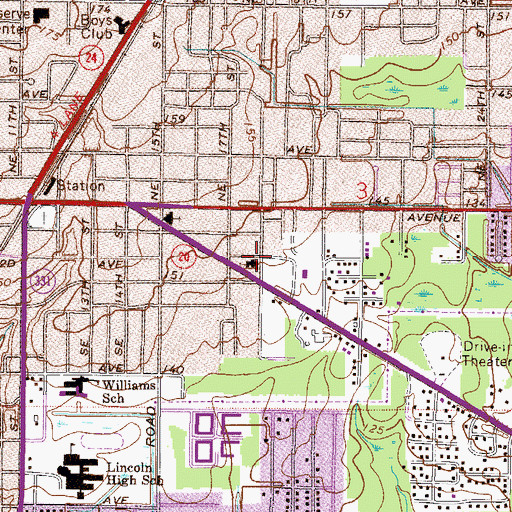 Topographic Map of Community Praise Center, FL