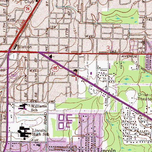 Topographic Map of Deliverance Miracle Revival Center, FL
