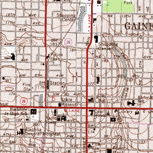 Topographic Map of Friendship Baptist Church, FL