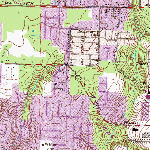 Topographic Map of Gainesville Chinese Christian Church, FL