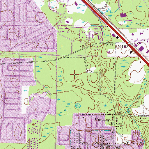 Topographic Map of Gateway Christian Center, FL