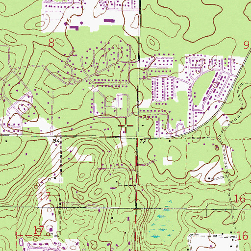 Topographic Map of Hope Community Church, FL