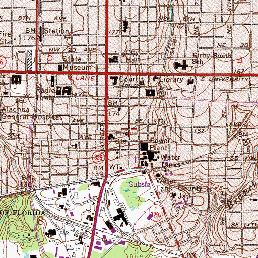 Topographic Map of Jesus Christ of Nazareth Worship and Praise Temple, FL