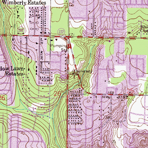 Topographic Map of Living Water Worship Center, FL