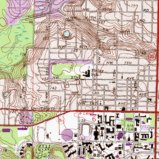 Topographic Map of Lubavitch Chadbad Jewish Center, FL