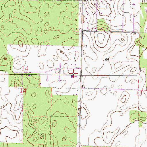 Topographic Map of Parker Road Baptist Church, FL