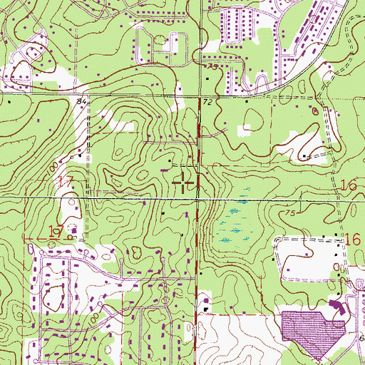 Topographic Map of Tower Road Baptist Church, FL