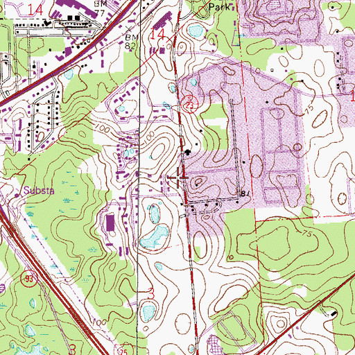 Topographic Map of Victory Church of Gainesville, FL