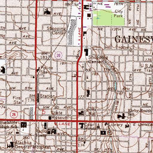 Topographic Map of Visionaries Church of God in Christ, FL