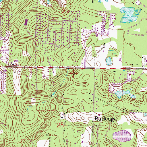 Topographic Map of West Coast Center For Human Development, FL