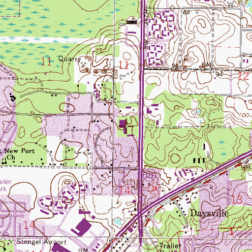 Topographic Map of Thirty Fourth Street Plaza, FL
