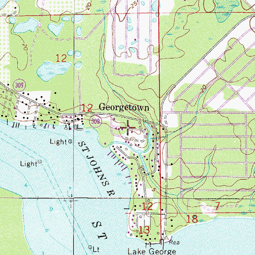 Topographic Map of Babbitts Mobile Home Park, FL