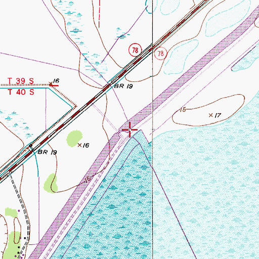 Topographic Map of South Florida Water Management District Pumping Station 129, FL