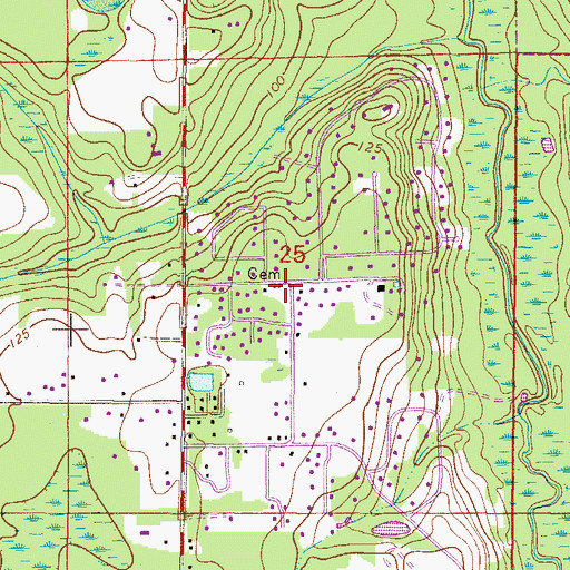 Topographic Map of Davis Park Mobile Home Park, FL