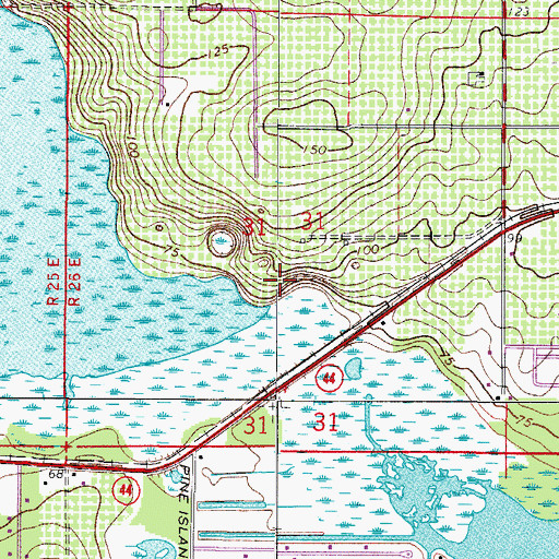 Topographic Map of Fountains Country Club, FL