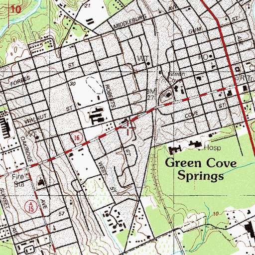 Topographic Map of Idlewild Trailer Park, FL