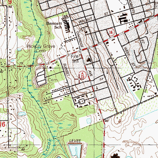 Topographic Map of Johns Mobile Home Park, FL