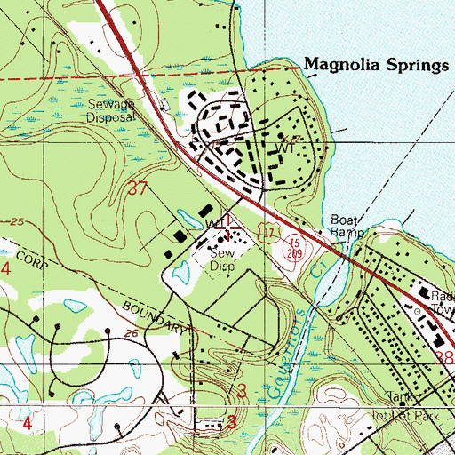 Topographic Map of Green Cove Springs Wastewater Treatment Plant, FL