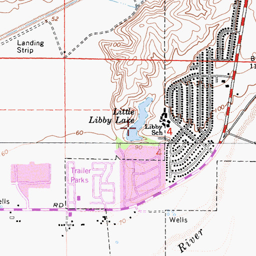 Topographic Map of Little Libby Lake, CA