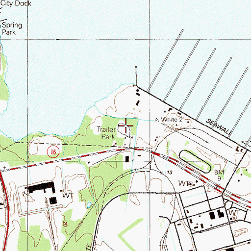 Topographic Map of Rio Vista Trailer Park, FL