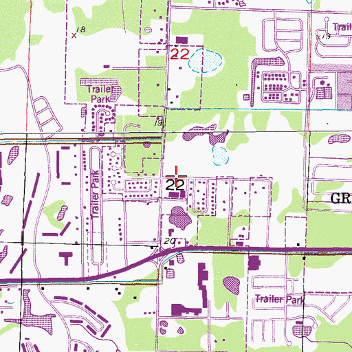 Topographic Map of Palm Beach County Library System Greenacres Branch Library, FL
