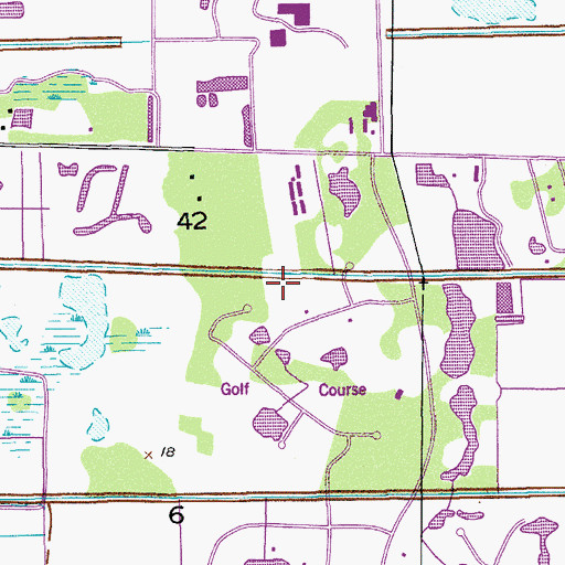 Topographic Map of Gainesville National Country Club, FL
